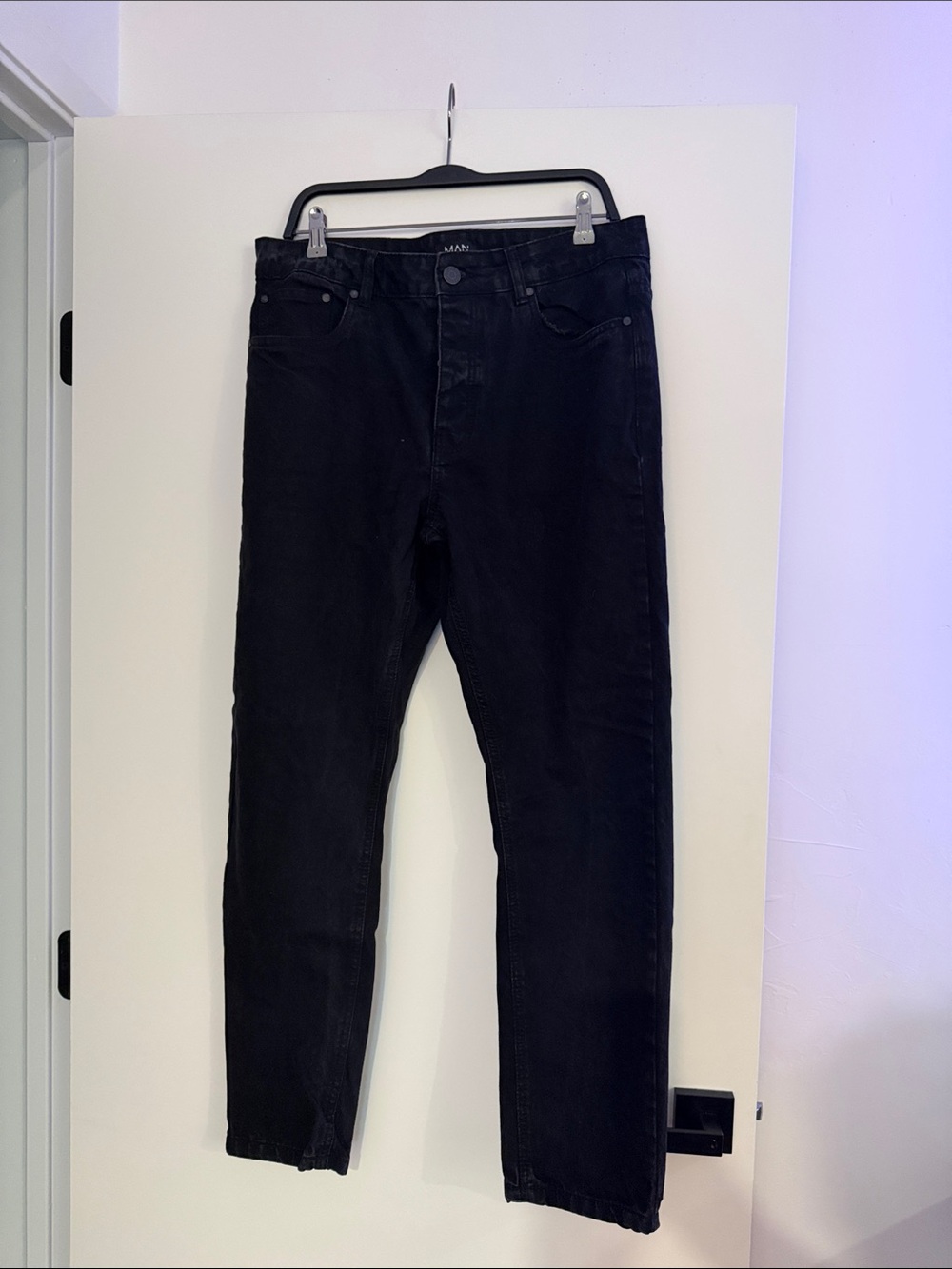 Boohooman Slim Straight Black Men's Jeans